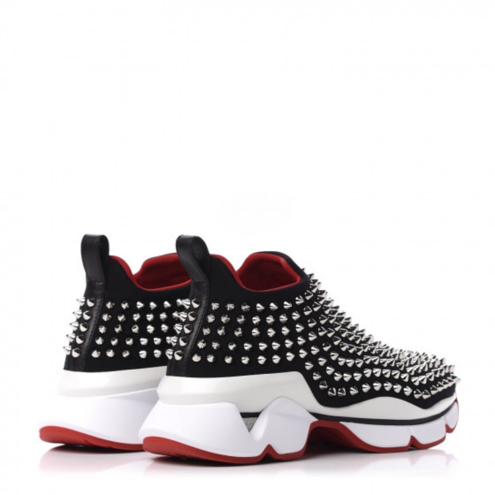 CHRISTIAN LOUBOUTIN Silver Spiked Donna Sneaker 9.5-10 (42) - Picture 3 of 6